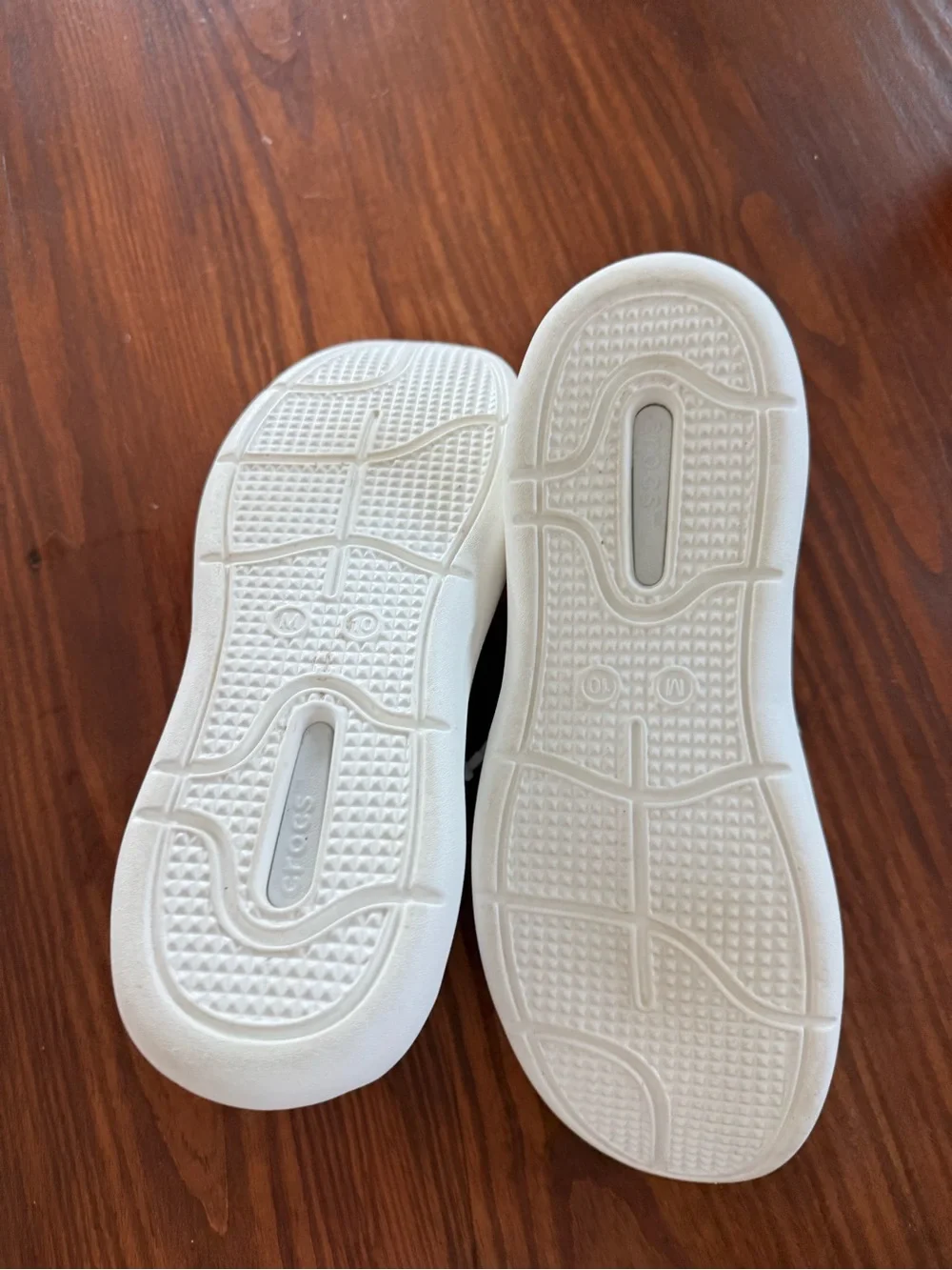 CROCS Men's White Perforated Lace-Up Boat Shoes